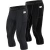 imageRoadbox Mens 34 Compression Pants with Pockets 2 Pack Athletic Running Legging Tights Spandex Base Layer Workout Basketball Gym