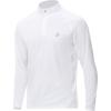 imageRoadbox Mens Long Sleeve Running Shirts  UPF 50 Lightweight Performance Zip Pullover Running Athletic Workout Hiking Rash Guard White