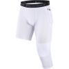 imageRoadbox Mens One Leg Compression Pants 34 Basketball Football Tights Leggings with Pockets Capri Sports Athletic Underwear