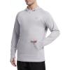 imageRoadbox Mens UPF 50 Sun Hoodie Shirts UV Protection Fishing Shirt with Pocket Swim Hiking Rash Guard Long Sleeve HoodiesGray