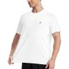 imageRoadbox Mens UPF 50 Swim Rash Guard Short Sleeve UV Sun Protection Workout Athletic Shirts Quick Dry Gym Running Tee TopsWhite