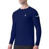 imageRoadbox Mens UPF 50 Swim Shirt Long Sleeve Sun Protection Rash Guard Slim Fit Fishing Shirts for Beach Surfing HikingNavy Blue