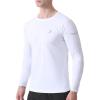 imageRoadbox Mens UPF 50 Swim Shirt Long Sleeve Sun Protection Rash Guard Slim Fit Fishing Shirts for Beach Surfing HikingWhite