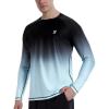 imageRoadbox Mens UPF 50 Swim Shirts Long Sleeve UV Sun Protection Rash Guard Quick Dry SPF TShirt for Beach Surfing FishingBlack Gradient