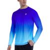imageRoadbox Mens UPF 50 Swim Shirts Long Sleeve UV Sun Protection Rash Guard Quick Dry SPF TShirt for Beach Surfing FishingRoyal Blue Gradient