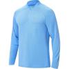 imageRoadbox Quarter Zip Pullover Men Sun Shirts Running Workout Long Sleeve UV Shirt UPF 50 Quick Dry Athletic Rash GuardBlue