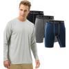 imageRoadbox Size 2XL Mens Sun Protection Long Sleeve Shirts ampamp Mens 3 Pack Compression Shorts Underwear