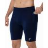 imageRoadbox Workout Compression Shorts for Men  8quot Running Spandex Shorts with Pockets Gym Sport Athletic Performance UnderwearNavy Blue
