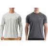imageSizeL 2 Pack Mens UPF 50 UV Sun Protection Shirts Outdoor Long Sleeve SPF Diving Rash Guard for Fishing Hiking Swimming