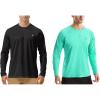imageSizeL 2 Pack UPF 50 UV Sun Protection Shirts Outdoor Long Sleeve SPF Diving Rash Guard for Fishing Hiking Swimming