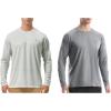 imageSizeS 2 Pack UPF 50 UV Sun Protection Shirts Outdoor Long Sleeve SPF Diving Rash Guard for Fishing Hiking Swimming