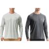 imageSizeXL 2 Pack Mens UPF 50 UV Sun Protection Shirts Outdoor Long Sleeve SPF Diving Rash Guard for Fishing Hiking Swimming