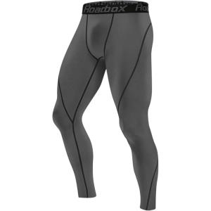 imageRoadbox 1 2 or 3 Pack Mens Compression Pants Athletic Base Layer Cycling Tights Leggings for Running Yoga Basketball1 Packdark Gray