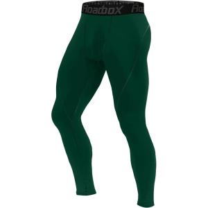 imageRoadbox 1 2 or 3 Pack Mens Compression Pants Athletic Base Layer Cycling Tights Leggings for Running Yoga Basketball1 Packdark Green