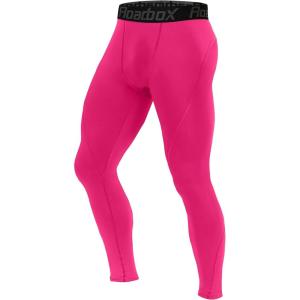 imageRoadbox 1 2 or 3 Pack Mens Compression Pants Athletic Base Layer Cycling Tights Leggings for Running Yoga Basketball1 Packrose Red