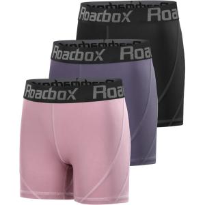 imageRoadbox Girls Compression Spandex Shorts  Youth Outdoor Gymnastics Volleyball Shorts for Swimming Dancing Yoga