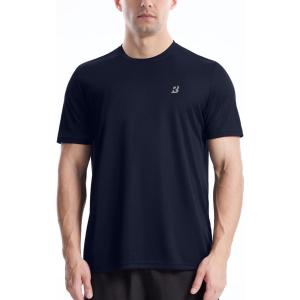 imageRoadbox Mens Rash Guard Short Sleeve UPF 50 UV Sun Protection Swim Shirts Quick Dry Lightweight Water Surf Beach TShirtNavy Blue