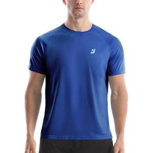 imageRoadbox Mens Rash Guard Short Sleeve UPF 50 UV Sun Protection Swim Shirts Quick Dry Lightweight Water Surf Beach TShirtOcean Blue
