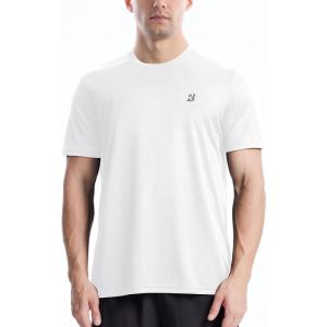 imageRoadbox Mens Rash Guard Short Sleeve UPF 50 UV Sun Protection Swim Shirts Quick Dry Lightweight Water Surf Beach TShirtOffwhite