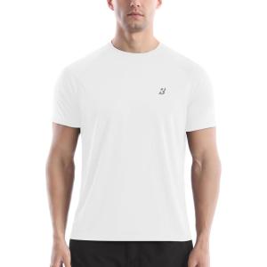 imageRoadbox Mens Rash Guard Short Sleeve UPF 50 UV Sun Protection Swim Shirts Quick Dry Lightweight Water Surf Beach TShirtWhite