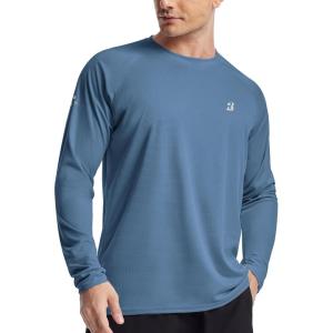 imageRoadbox Mens UPF 50 Swim Rash Guard Long Sleeve UV Sun Protection SPF Water Shirts Quick Dry for Outdoor Fishing Hiking02haze Orchid