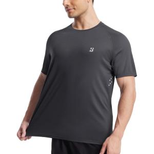 imageRoadbox Mens UPF 50 Swim Rash Guard Short Sleeve UV Sun Protection Workout Athletic Shirts Quick Dry Gym Running Tee TopsDark Gray