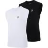 imageRoadbox Boys Compression Sleeveless Shirts Youth Football Undershirt Kids Athletic Tank Tops Quick Dry Basketball T ShirtBwhite