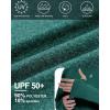imageRoadbox UPF 50 Mens Long Sleeve Fishing Shirts Sun Protection Athletic Hoodies with Pocket Outdoor Running Rash GuardHeathered Green