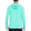 imageRoadbox UPF 50 Mens Long Sleeve Fishing Shirts Sun Protection Athletic Hoodies with Pocket Outdoor Running Rash GuardLight Flower Grey Green