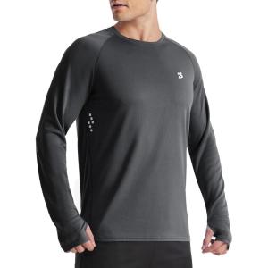 imageRoadbox Mens UPF 50 Swim Rash Guard Long Sleeve UV Sun Protection SPF Water Shirts Quick Dry for Outdoor Fishing HikingAsh Gray