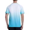 imageRoadbox Mens Swim Shirts Short Sleeve UPF 50 UV Sun Protection SPF Rash Guard Quick Dry Surf Water Beach Fishing T ShirtBlue White Gradient