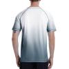 imageRoadbox Mens Swim Shirts Short Sleeve UPF 50 UV Sun Protection SPF Rash Guard Quick Dry Surf Water Beach Fishing T ShirtGray White Gradient