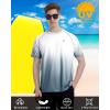 imageRoadbox Mens Swim Shirts Short Sleeve UPF 50 UV Sun Protection SPF Rash Guard Quick Dry Surf Water Beach Fishing T ShirtGray White Gradient