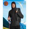 imageRoadbox Mens UPF 50 Fishing Shirt Long Sleeve UV Sun Protection Hoodies Quick Dry Rash Guard for Hiking Outdoor WorkingStyle 1black