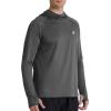 imageRoadbox Mens UPF 50 Fishing Shirt Long Sleeve UV Sun Protection Hoodies Quick Dry Rash Guard for Hiking Outdoor WorkingStyle 1dark Gray