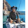 imageRoadbox Mens UPF 50 Fishing Shirt Long Sleeve UV Sun Protection Hoodies Quick Dry Rash Guard for Hiking Outdoor WorkingStyle 1dark Gray