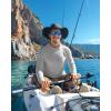 imageRoadbox Mens UPF 50 Fishing Shirt Long Sleeve UV Sun Protection Hoodies Quick Dry Rash Guard for Hiking Outdoor WorkingStyle 1eco Gray