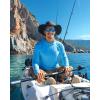 imageRoadbox Mens UPF 50 Fishing Shirt Long Sleeve UV Sun Protection Hoodies Quick Dry Rash Guard for Hiking Outdoor WorkingStyle 1medium Blue