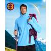 imageRoadbox Mens UPF 50 Fishing Shirt Long Sleeve UV Sun Protection Hoodies Quick Dry Rash Guard for Hiking Outdoor WorkingStyle 1medium Blue