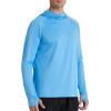 imageRoadbox Mens UPF 50 Fishing Shirt Long Sleeve UV Sun Protection Hoodies Quick Dry Rash Guard for Hiking Outdoor WorkingStyle 1medium Blue