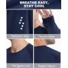 imageRoadbox Mens UPF 50 UV Sun Protection Shirts Outdoor Long Sleeve SPF Rash Guard for Fishing Hiking Swimming RunningDeep Blue