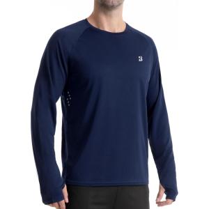 imageRoadbox Mens UPF 50 UV Sun Protection Shirts Outdoor Long Sleeve SPF Rash Guard for Fishing Hiking Swimming RunningDeep Blue