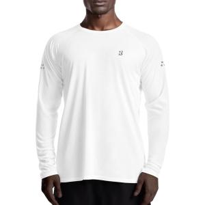 imageRoadbox Mens UPF 50 UV Sun Protection Shirts Outdoor Long Sleeve SPF Rash Guard for Fishing Hiking Swimming RunningOffwhite