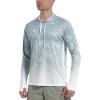 imageRoadbox Mens Performance Fishing Hoodie UPF 50 UV Sun Protection Rash Guard Outdoor Long Sleeve Water Hiking Swim ShirtsSilver Gray