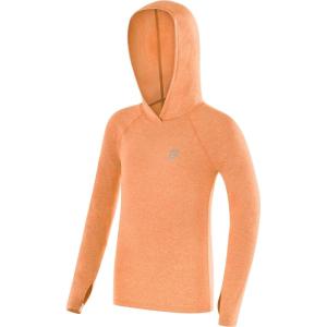 imageRoadbox Boys Rash Guard Hooded Shirt Kids UPF 50 Long Sleeve Hoodie Youth UV Sun Protection Fishing Beach ShirtsOrange