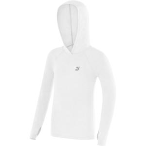 imageRoadbox Boys Rash Guard Hooded Shirt Kids UPF 50 Long Sleeve Hoodie Youth UV Sun Protection Fishing Beach ShirtsWhite
