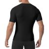 imageRoadbox Compression Shirt Men Short Sleeve Cool Dry Base Layer Athletic Undershirts Workout TShirt for Sports Gym RunningBlack