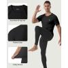 imageRoadbox Compression Shirt Men Short Sleeve Cool Dry Base Layer Athletic Undershirts Workout TShirt for Sports Gym RunningBlack