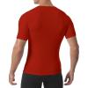 imageRoadbox Compression Shirt Men Short Sleeve Cool Dry Base Layer Athletic Undershirts Workout TShirt for Sports Gym RunningRed