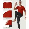 imageRoadbox Compression Shirt Men Short Sleeve Cool Dry Base Layer Athletic Undershirts Workout TShirt for Sports Gym RunningRed